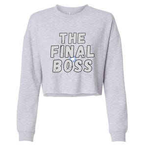 The Final Boss Rock Lightning Wrestling Rock Final Boss Cropped Pullover Crew