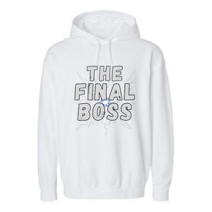 The Final Boss Rock Lightning Wrestling Rock Final Boss Garment-Dyed Fleece Hoodie