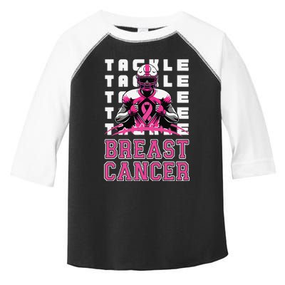 Tackle Football Breast Cancer Awareness P.Ink Ribbon Gift Toddler Fine Jersey T-Shirt