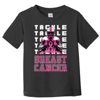 Tackle Football Breast Cancer Awareness P.Ink Ribbon Gift Toddler T-Shirt