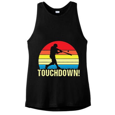 Touchdown!gift Funny Baseball Touchdown Teegift Great For Games Gift Ladies PosiCharge Tri-Blend Wicking Tank