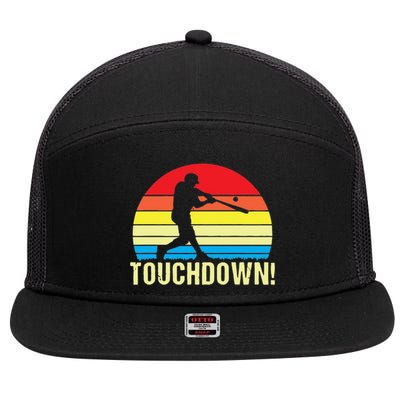 Touchdown!gift Funny Baseball Touchdown Teegift Great For Games Gift 7 Panel Mesh Trucker Snapback Hat