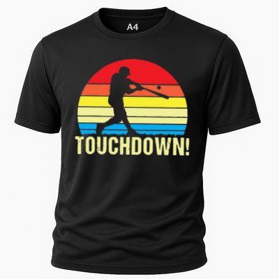 Touchdown!gift Funny Baseball Touchdown Teegift Great For Games Gift Cooling Performance Crew T-Shirt