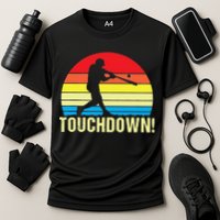 Touchdown!gift Funny Baseball Touchdown Teegift Great For Games Gift Cooling Performance Crew T-Shirt