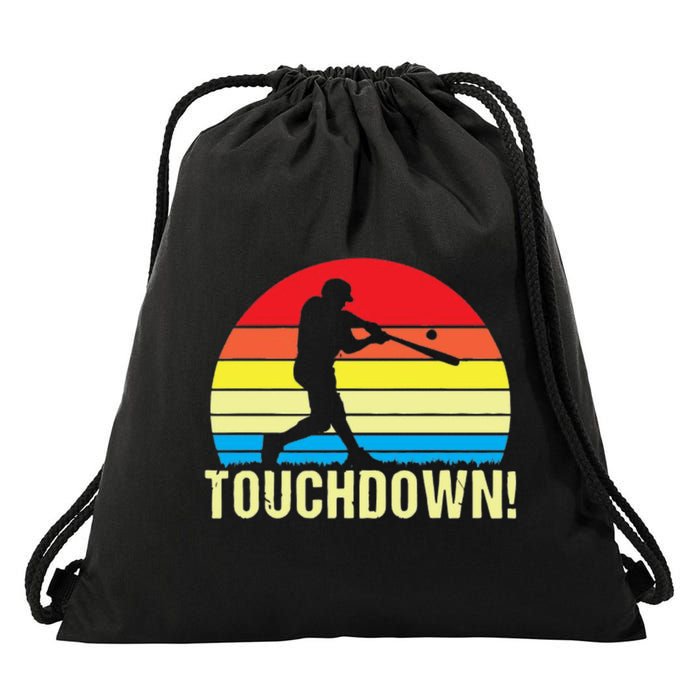 Touchdown!gift Funny Baseball Touchdown Teegift Great For Games Gift Drawstring Bag