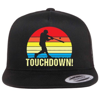 Touchdown!gift Funny Baseball Touchdown Teegift Great For Games Gift Flat Bill Trucker Hat