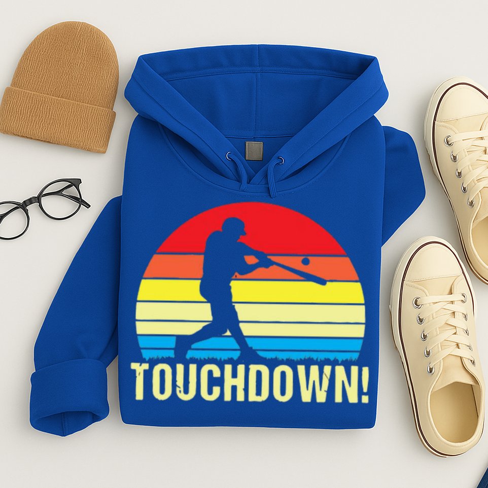 Touchdown!gift Funny Baseball Touchdown Teegift Great For Games Gift Hoodie