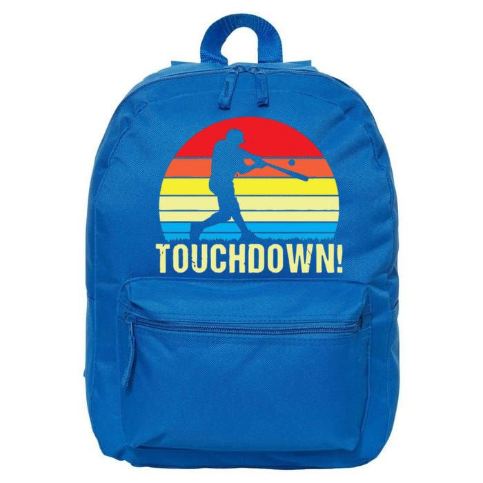 Touchdown!gift Funny Baseball Touchdown Teegift Great For Games Gift 16 in Basic Backpack