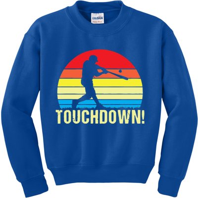 Touchdown!gift Funny Baseball Touchdown Teegift Great For Games Gift Kids Sweatshirt