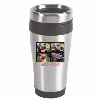 The Famous Baby Pigmy Hippo Moodeng 16oz Travel Tumbler