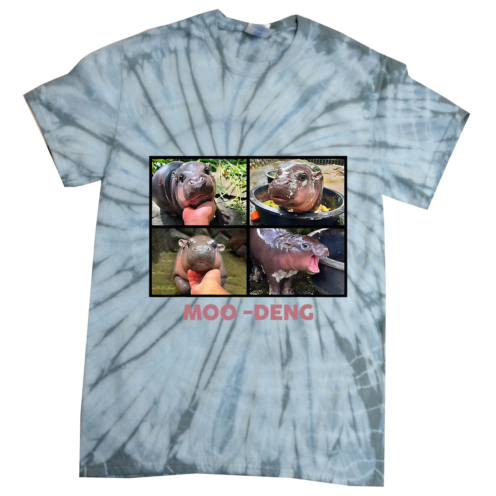 The Famous Baby Pigmy Hippo Moodeng Tie-Dye T-Shirt