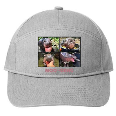 The Famous Baby Pigmy Hippo Moodeng 7-Panel Snapback Hat