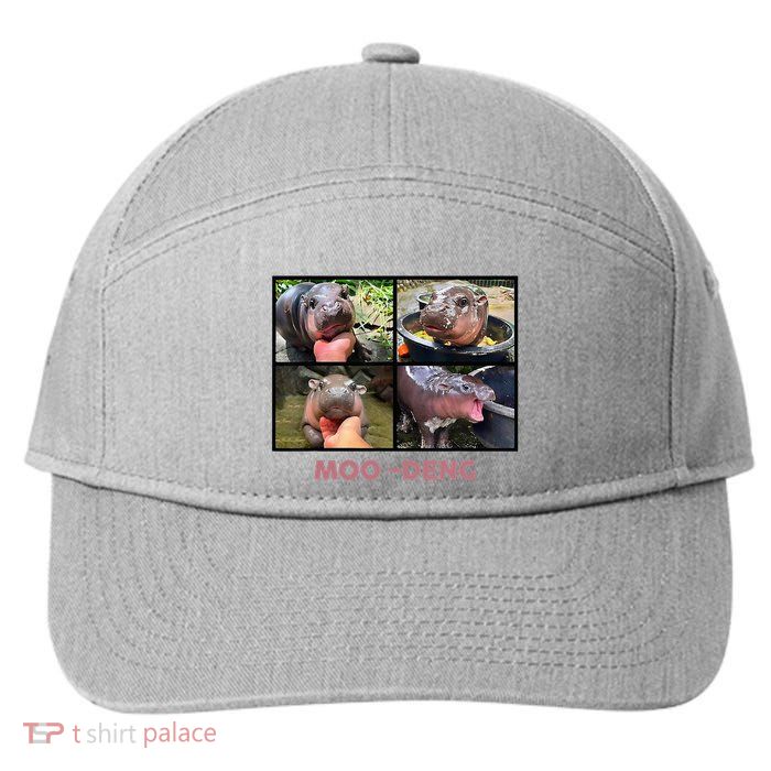 The Famous Baby Pigmy Hippo Moodeng 7-Panel Snapback Hat