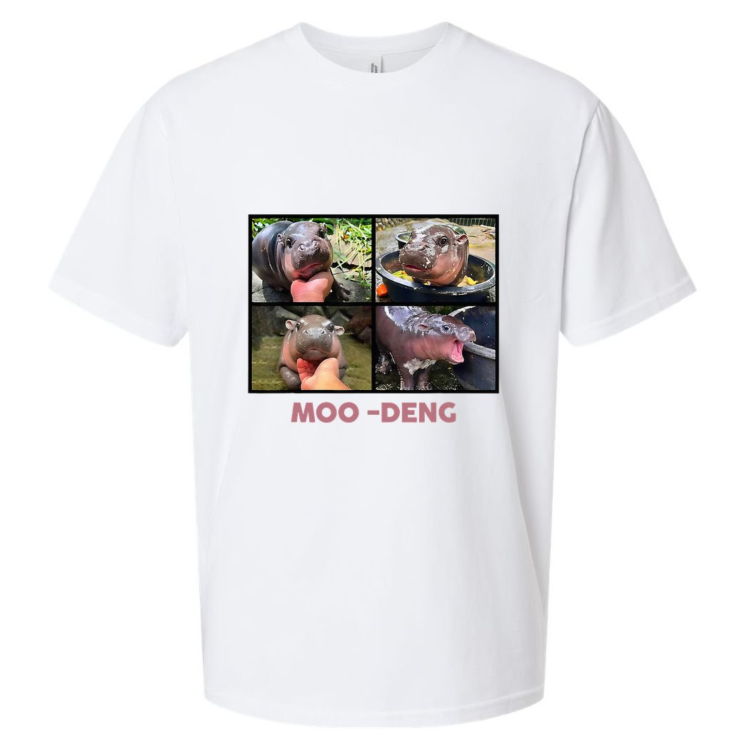 The Famous Baby Pigmy Hippo Moodeng Sueded Cloud Jersey T-Shirt