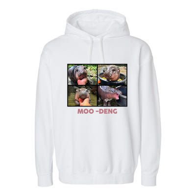 The Famous Baby Pigmy Hippo Moodeng Garment-Dyed Fleece Hoodie