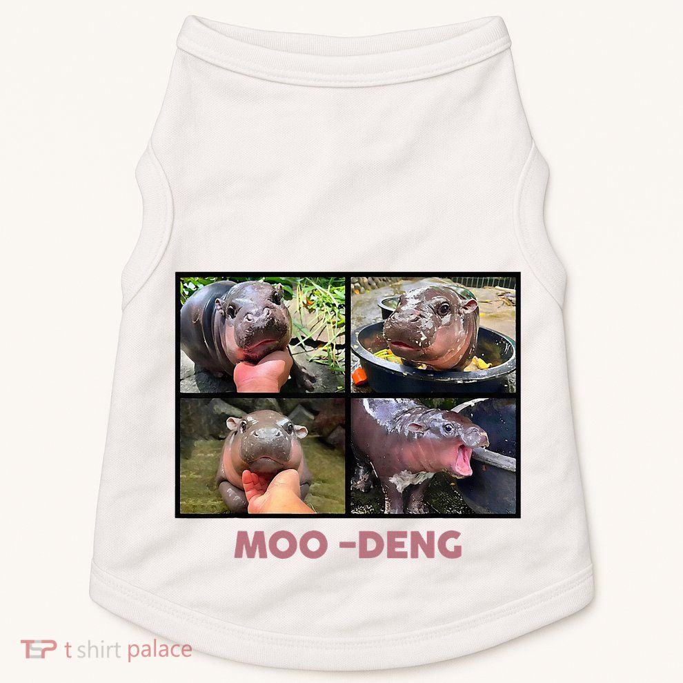 The Famous Baby Pigmy Hippo Moodeng Doggie Tank