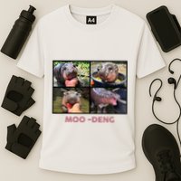 The Famous Baby Pigmy Hippo Moodeng Cooling Performance Crew T-Shirt