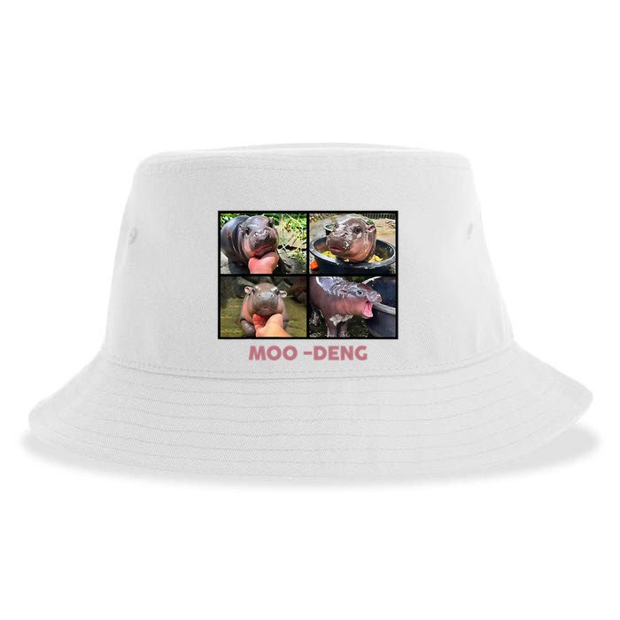 The Famous Baby Pigmy Hippo Moodeng Sustainable Bucket Hat