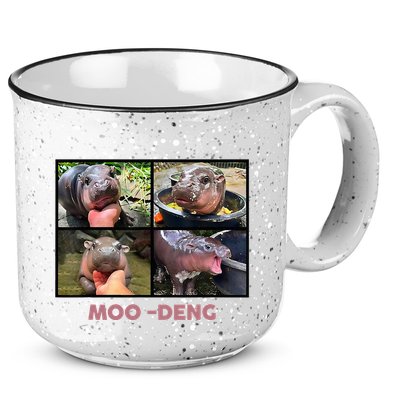 The Famous Baby Pigmy Hippo Moodeng 15oz Campfire Ceramic Mug
