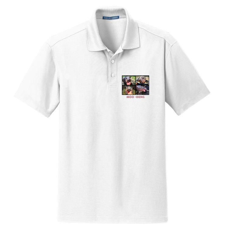 The Famous Baby Pigmy Hippo Moodeng Dry Zone Grid Polo
