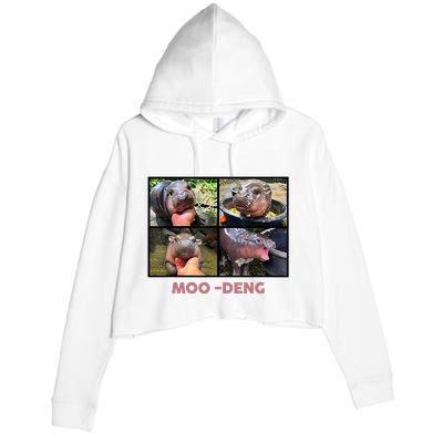 The Famous Baby Pigmy Hippo Moodeng Crop Fleece Hoodie