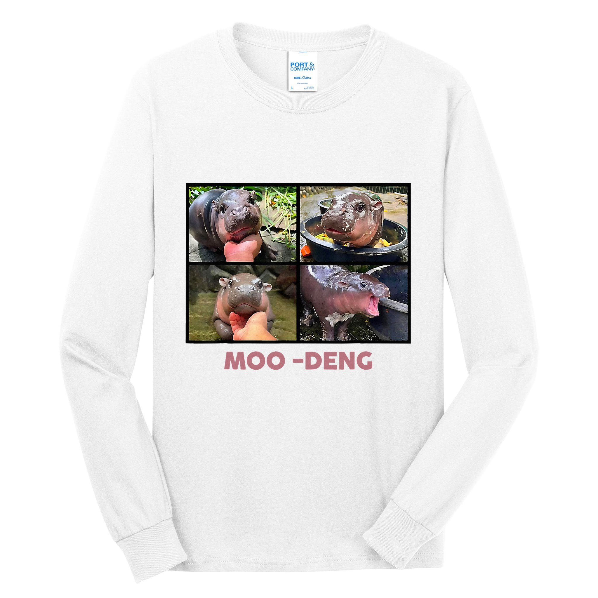 The Famous Baby Pigmy Hippo Moodeng Tall Long Sleeve T-Shirt