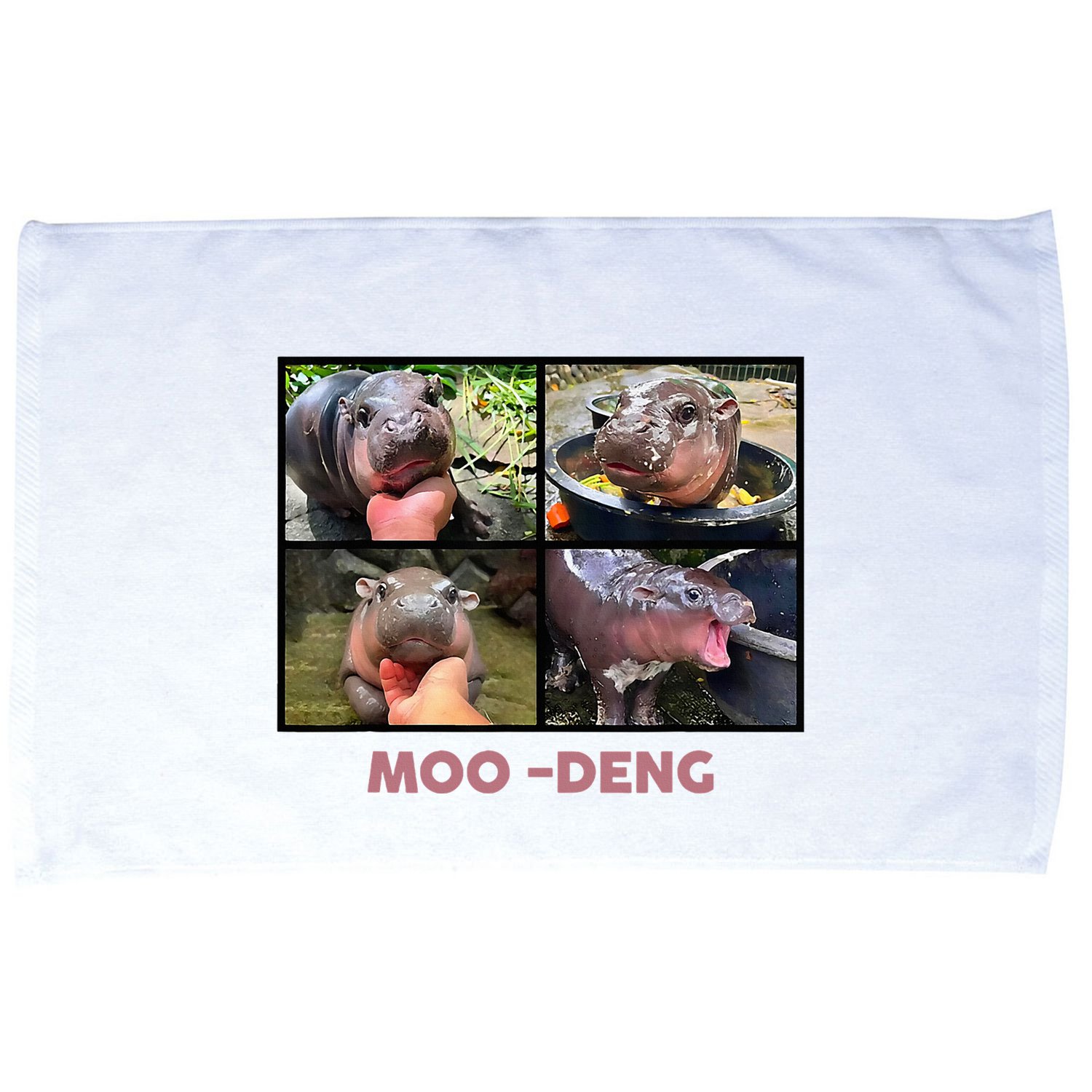 The Famous Baby Pigmy Hippo Moodeng Microfiber Hand Towel