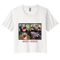 The Famous Baby Pigmy Hippo Moodeng Women's Crop Top Tee