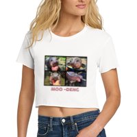 The Famous Baby Pigmy Hippo Moodeng Women's Crop Top Tee