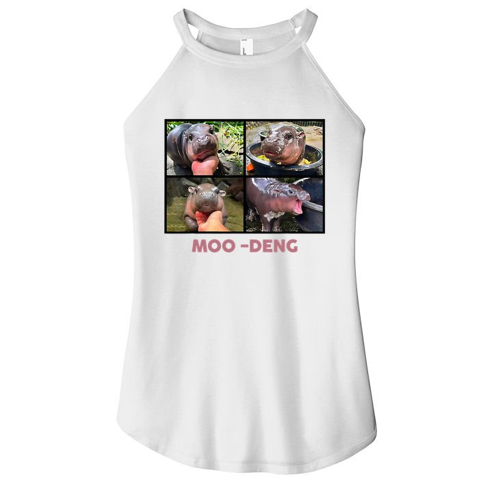The Famous Baby Pigmy Hippo Moodeng Women's Perfect Tri Rocker Tank