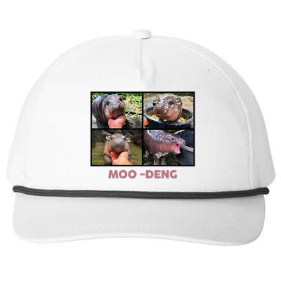 The Famous Baby Pigmy Hippo Moodeng Snapback Five-Panel Rope Hat