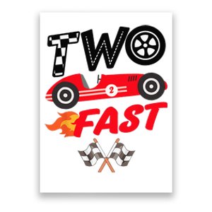 Two Fast Birthday Racing Car Birthday Kids Boy Poster