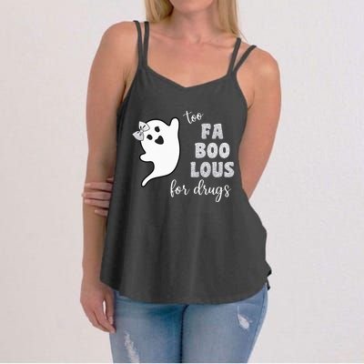 Too Fa Boo Lous For Drug Halloween Red Ribbon Week Awareness Women's Strappy Tank