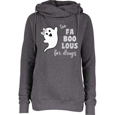 Too Fa Boo Lous For Drug Halloween Red Ribbon Week Awareness Womens Funnel Neck Pullover Hood