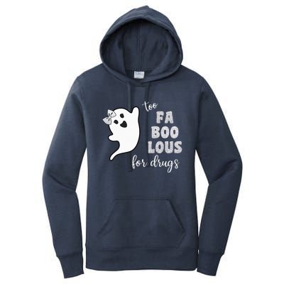 Too Fa Boo Lous For Drug Halloween Red Ribbon Week Awareness Women's Pullover Hoodie