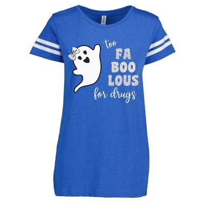 Too Fa Boo Lous For Drug Halloween Red Ribbon Week Awareness Enza Ladies Jersey Football T-Shirt