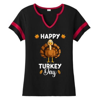 Thanksgiving Feast Celebration Ladies Halftime Notch Neck Tee