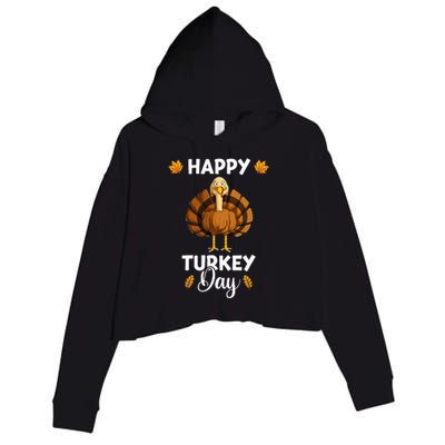 Thanksgiving Feast Celebration Crop Fleece Hoodie