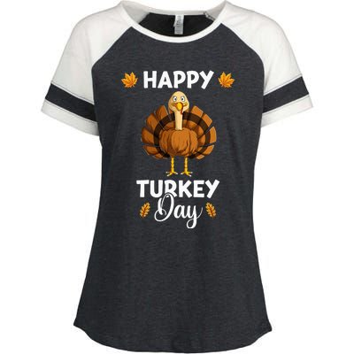 Thanksgiving Feast Celebration Enza Ladies Jersey Colorblock Tee