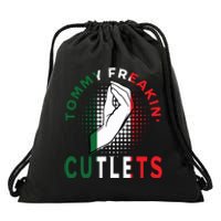 Tommy Freakin Cutlets New Jersey Funny Viral Women Drawstring Bag