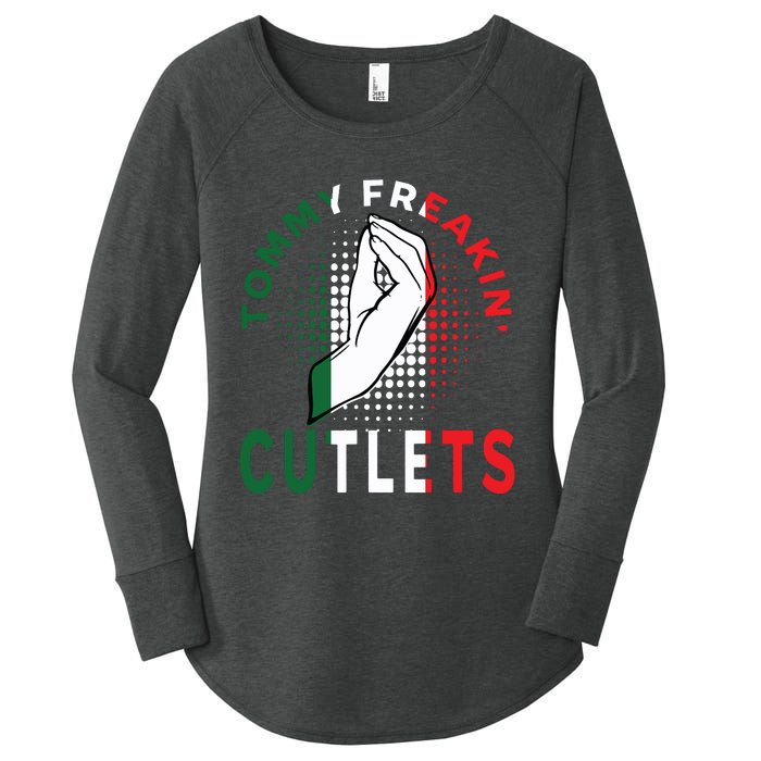 Tommy Freakin Cutlets New Jersey Funny Viral Women Women's Perfect Tri Tunic Long Sleeve Shirt