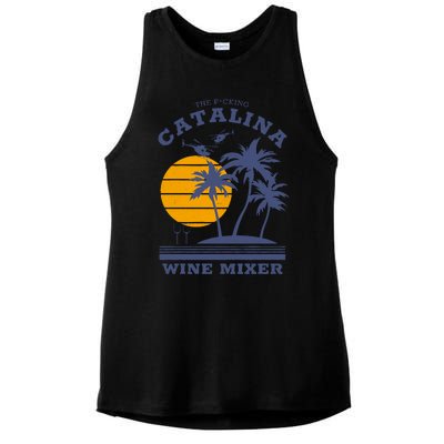 The Fcking Catalina Wine Mixer Ladies PosiCharge Tri-Blend Wicking Tank