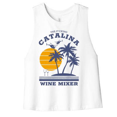 The Fcking Catalina Wine Mixer Women's Racerback Cropped Tank