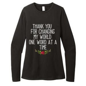 Thanks For Changing My World Gift Cute Speech Therapist Cool Gift Womens CVC Long Sleeve Shirt