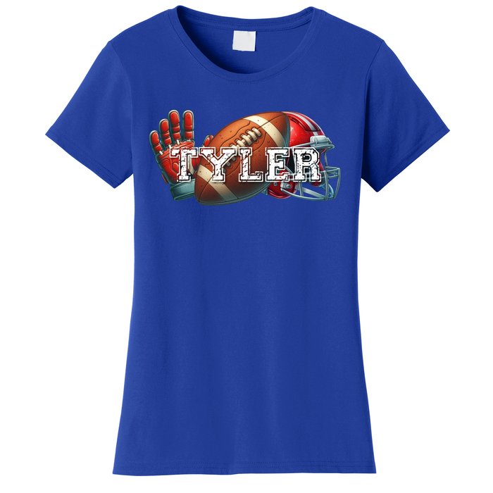 Tyler Football Custom Name Gift Women's T-Shirt