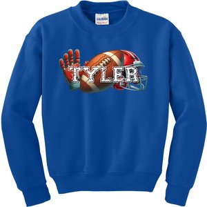 Tyler Football Custom Name Gift Kids Sweatshirt