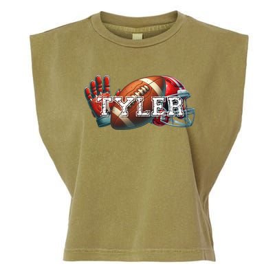 Tyler Football Custom Name Gift Garment-Dyed Women's Muscle Tee