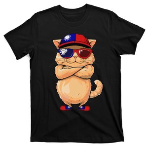 Taiwanese Flag Cat Mom Souvenirs Products Kitten Taiwan T-Shirt