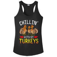 Thanksgiving Family Chillin With My Turkeys Ladies PosiCharge Competitor Racerback Tank