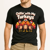 Thanksgiving Family Chillin With My Turkeys Cooling Performance Crew T-Shirt